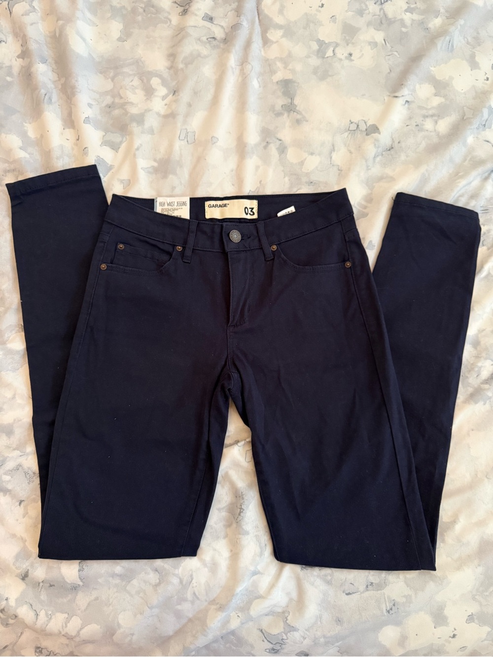 Garage Women's High Waist Skinny Jegging - Dark Navy